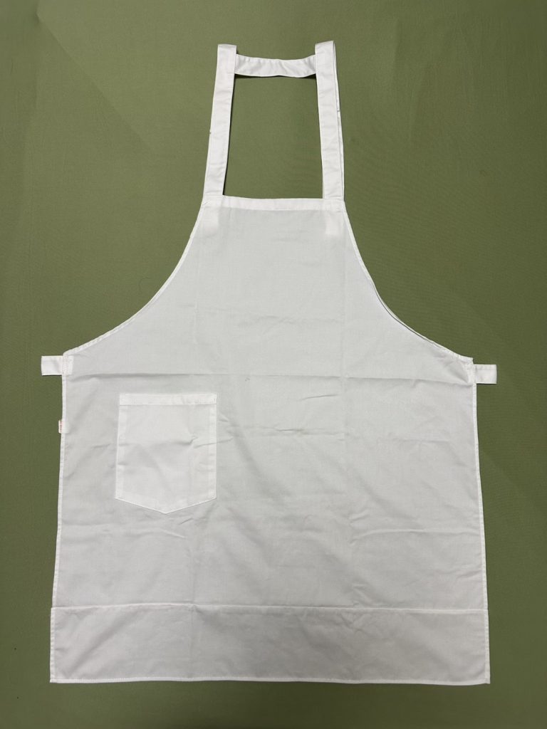 中餐考試服裝-白色圍裙
