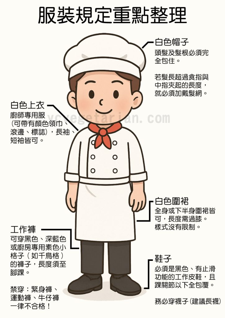 中餐考試服裝-服裝規定重點整理
