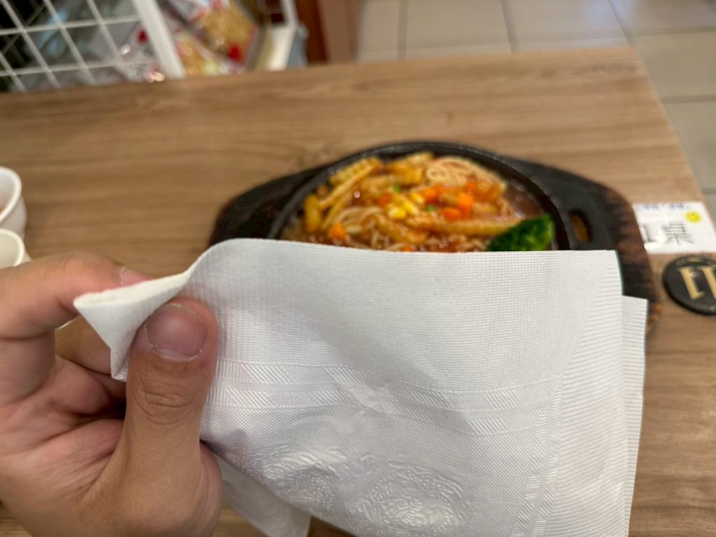 全真素食-擋鐵板燒紙巾