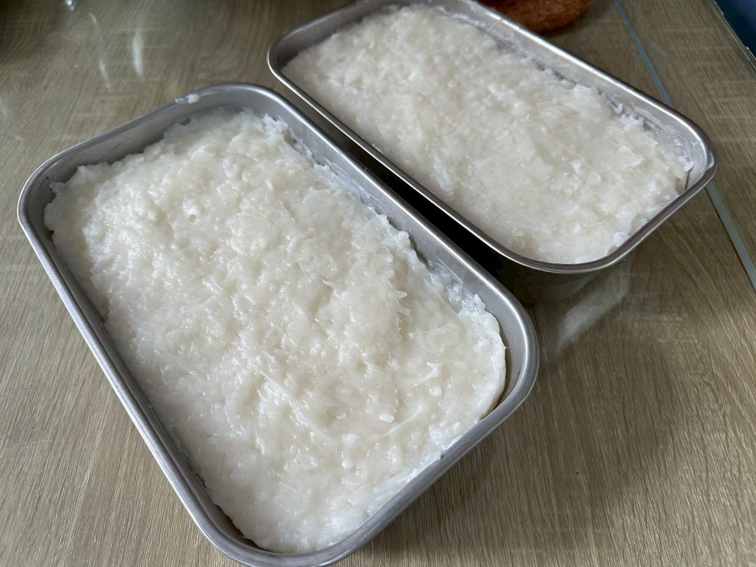 蘿蔔糕作法-鋪平後就是很好看的半成品