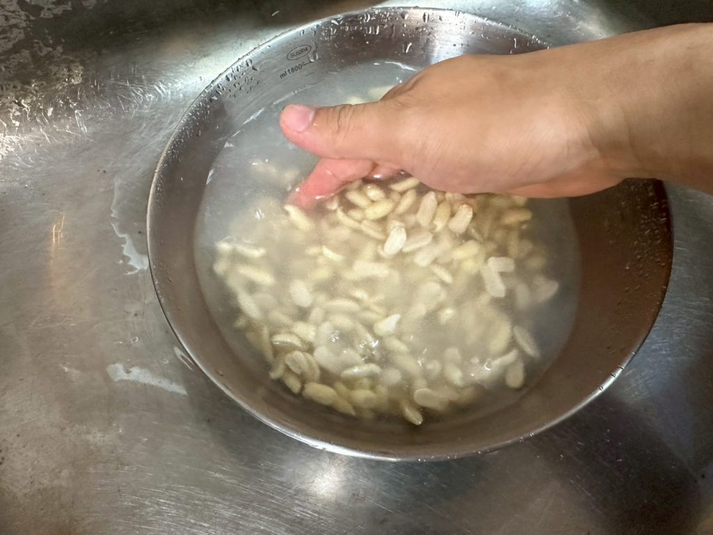 花生豆腐腦 清洗