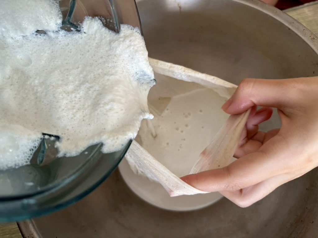 花生豆腐腦 過濾