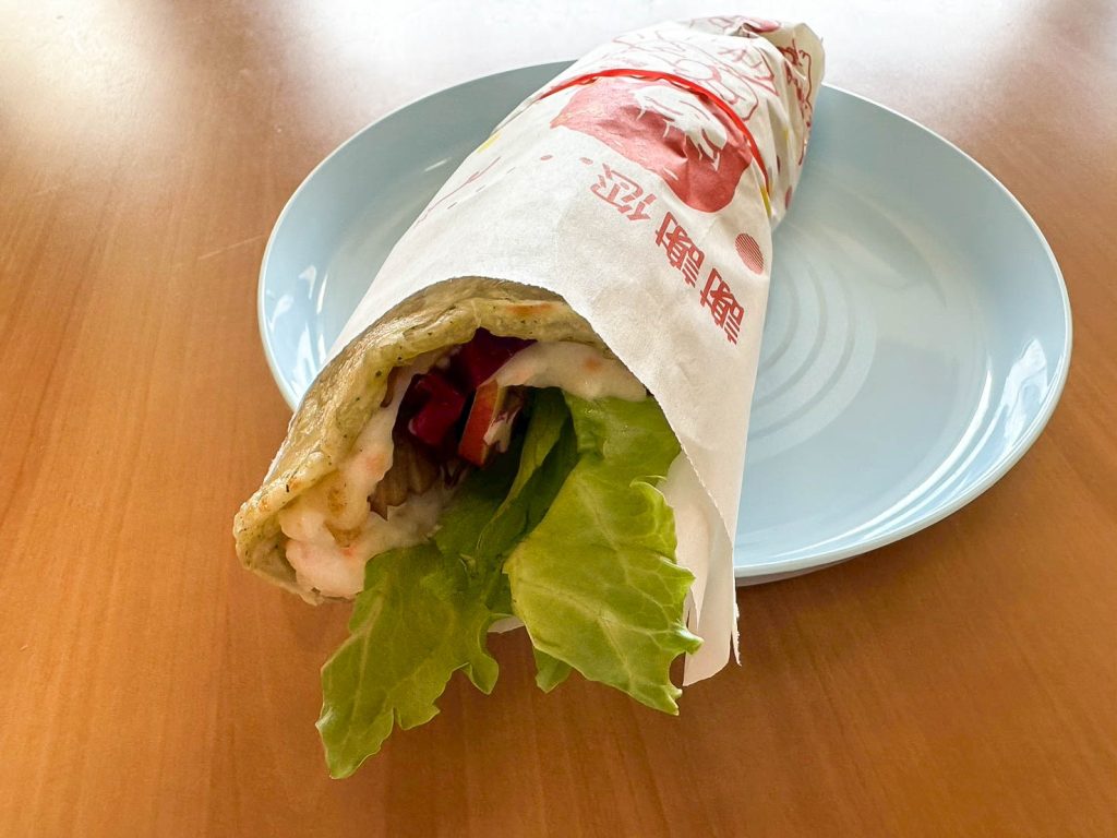 萬蓮卐蔬食早餐 薯泥燻雞捲餅