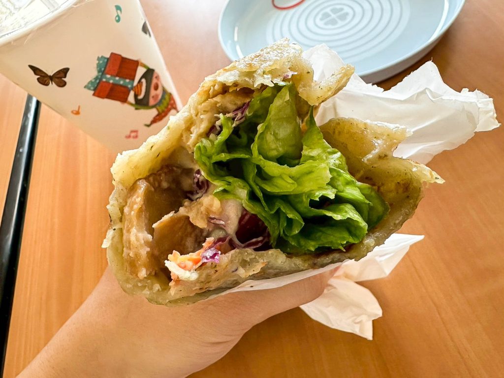 萬蓮卐蔬食早餐 薯泥燻雞捲餅