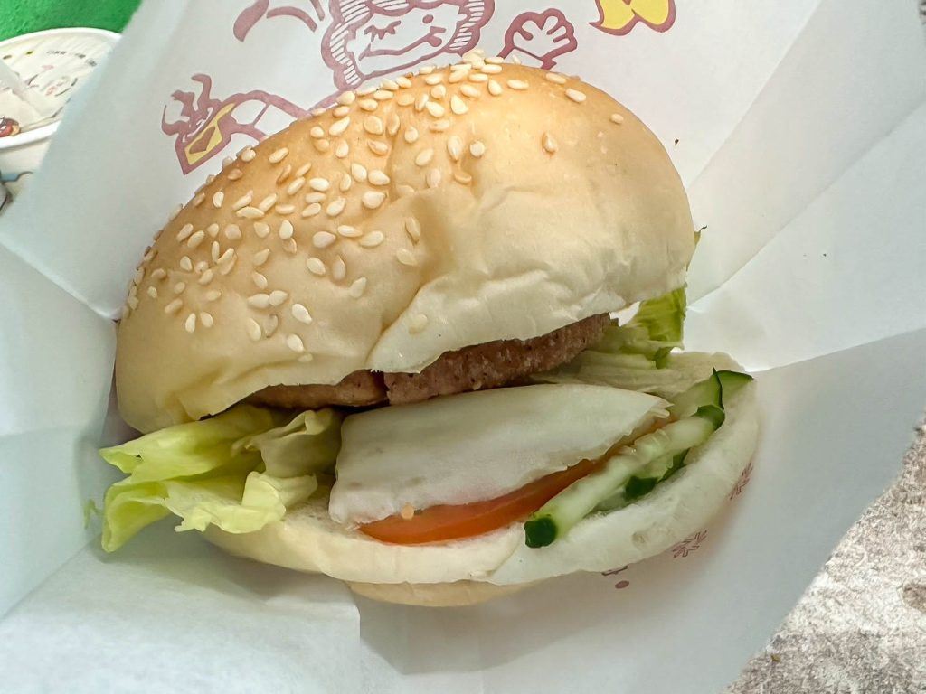 大地素食早餐 香排堡