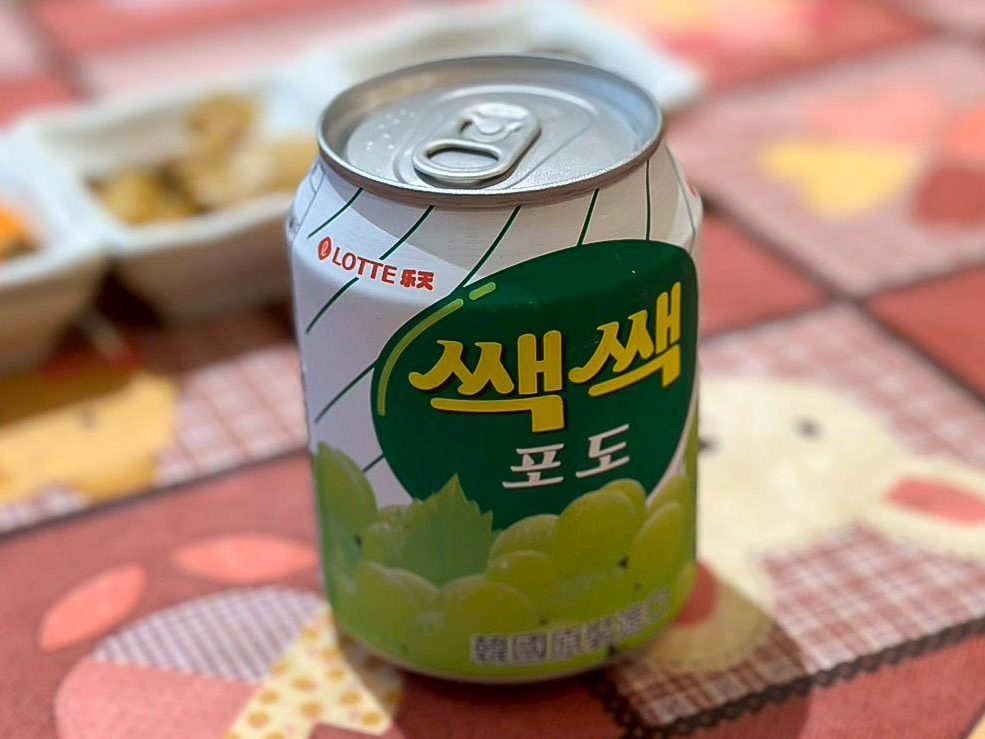 韓楓1080素食新潮流 韓國飲料葡萄口味的果汁